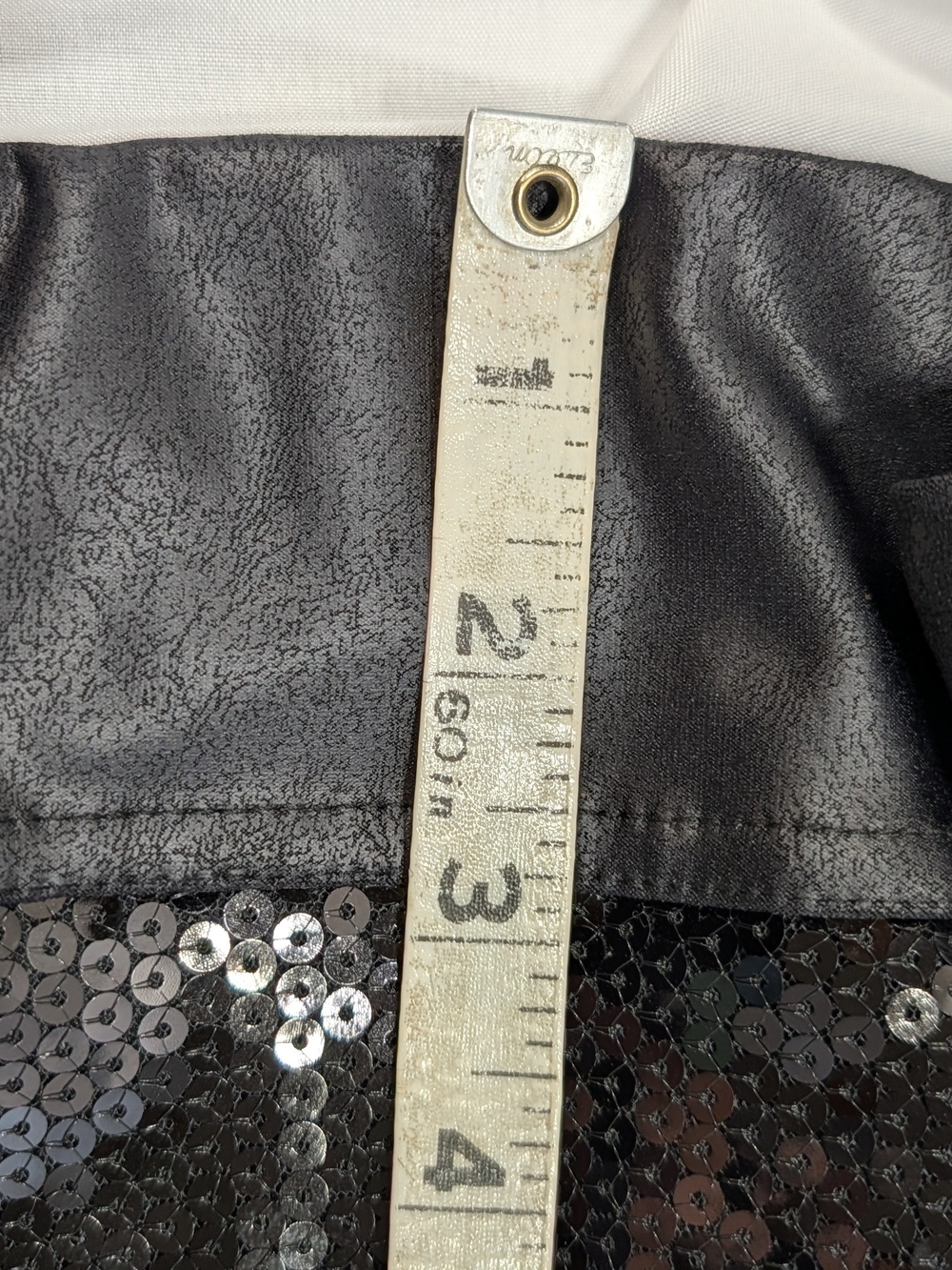 Saints 21 Faux Leather Black Sequin Front Teen Juniors Skinny Leggings Size Med - Picture 9 of 9